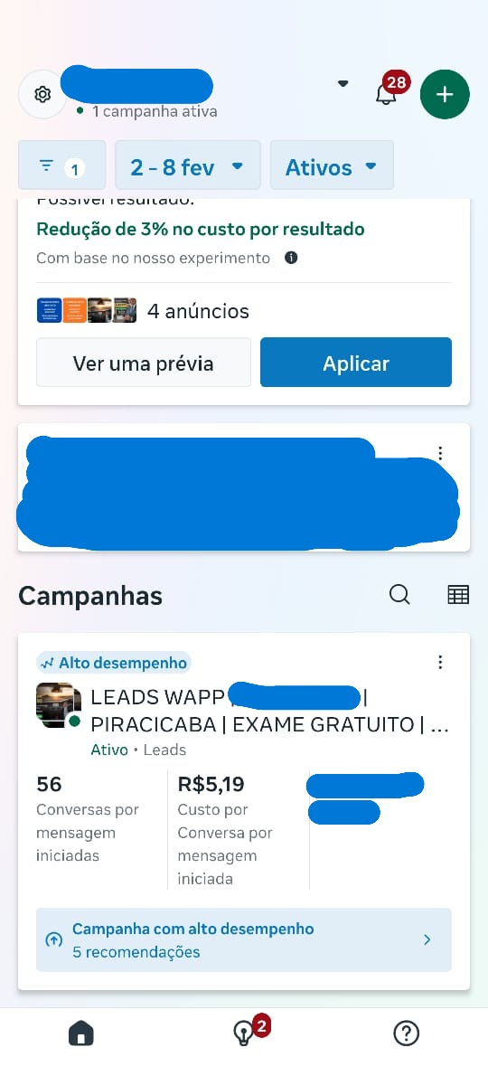 Print real do Gerenciador de Anúncios
